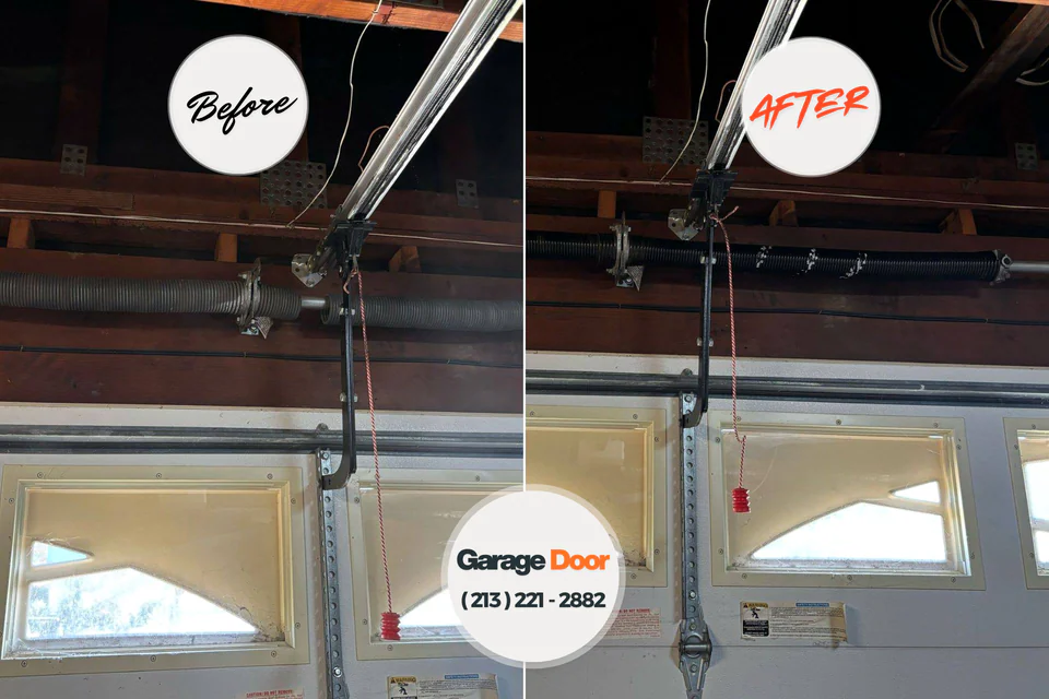 Before and after: garage door repair Flemington, NJ